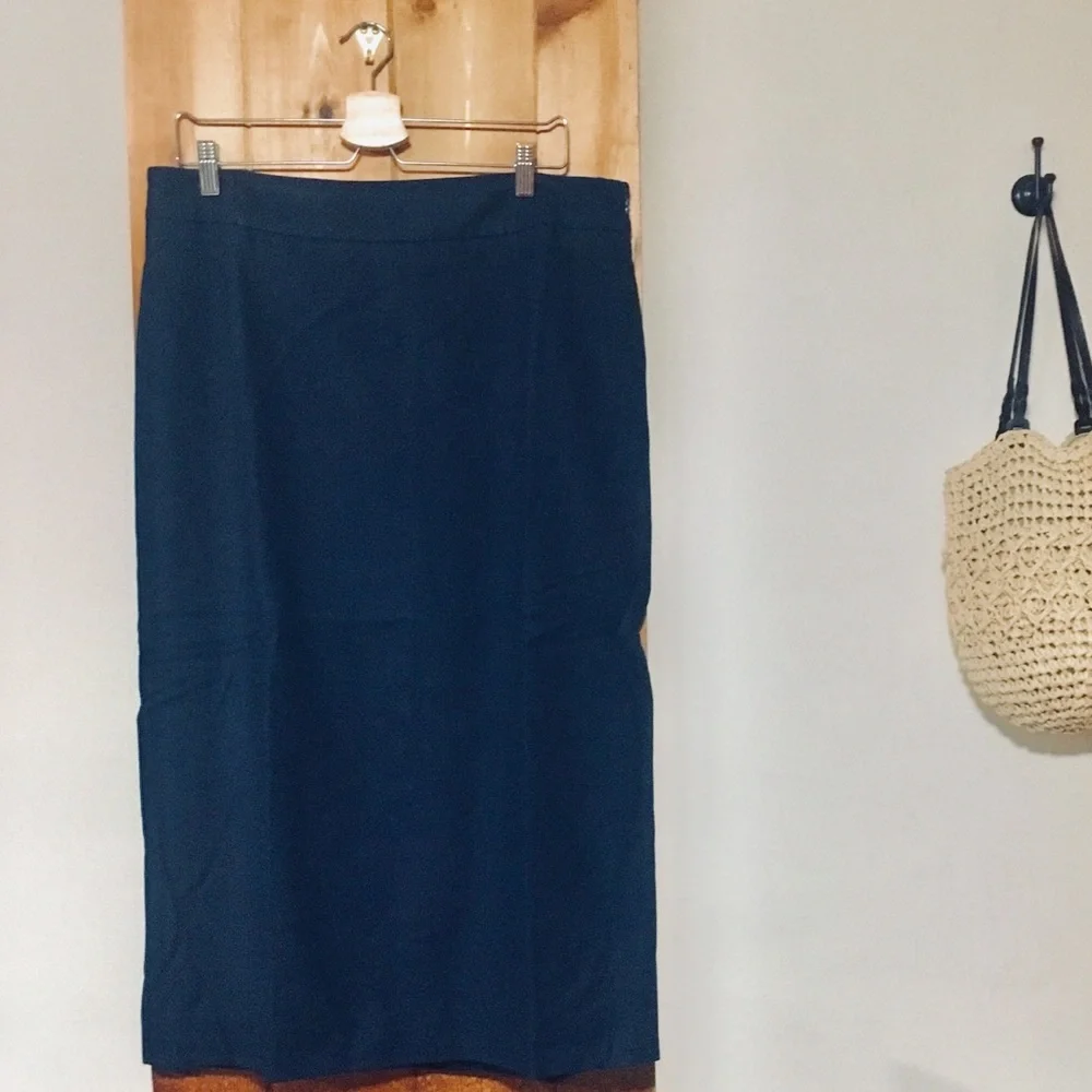 NEW wool blend navy skirt